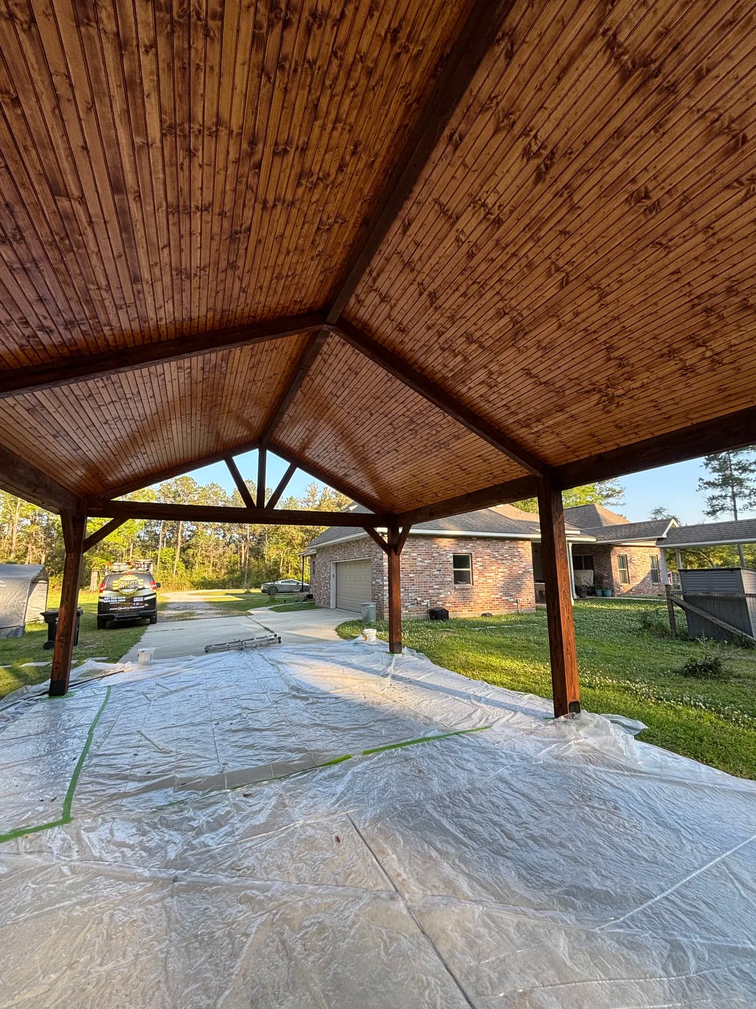 Abita Springs Gabled Carport Pavilion - view 1
