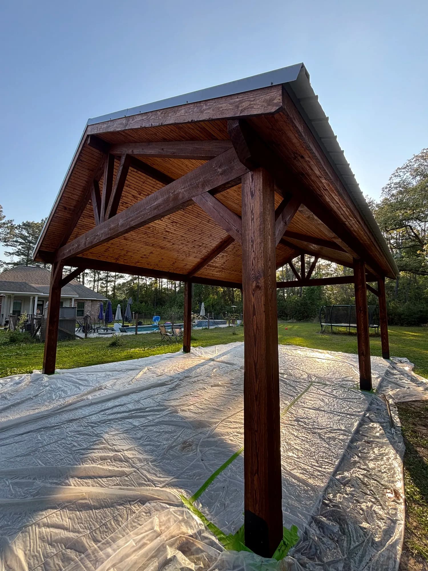 Abita Springs Gabled Carport Pavilion - view 3