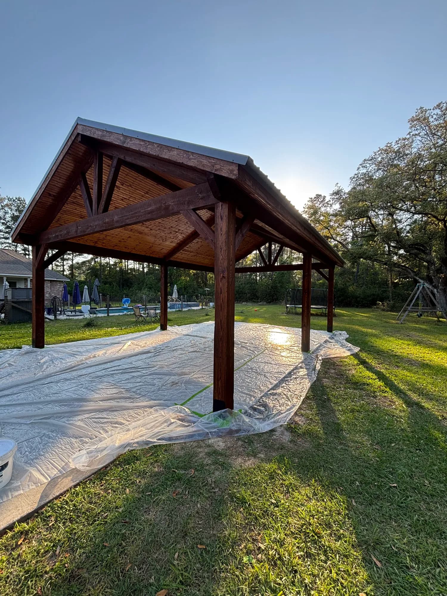 Abita Springs Gabled Carport Pavilion - view 8
