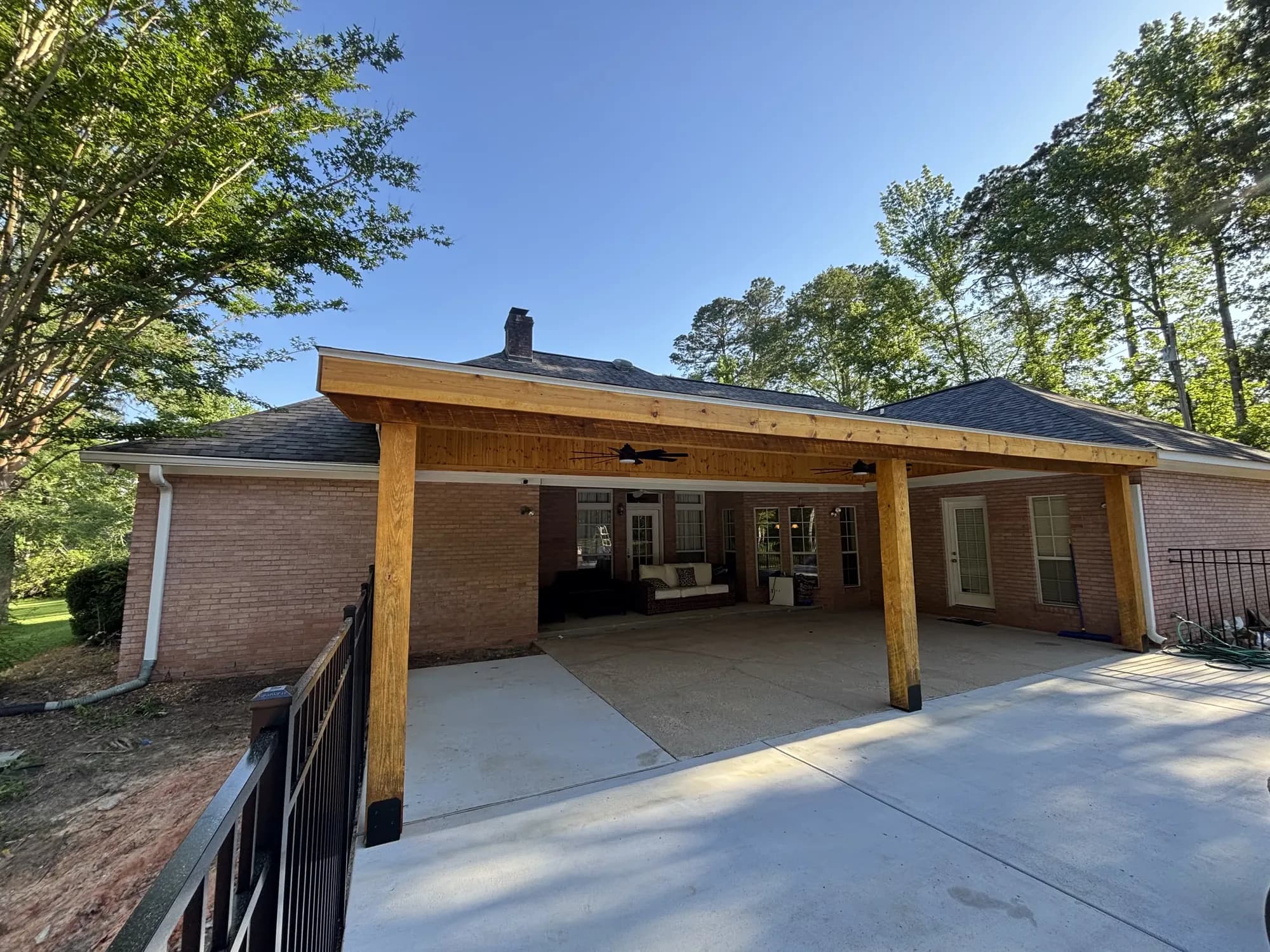 Brookhaven Ms Custom Single Slope Patio Cover - view 1