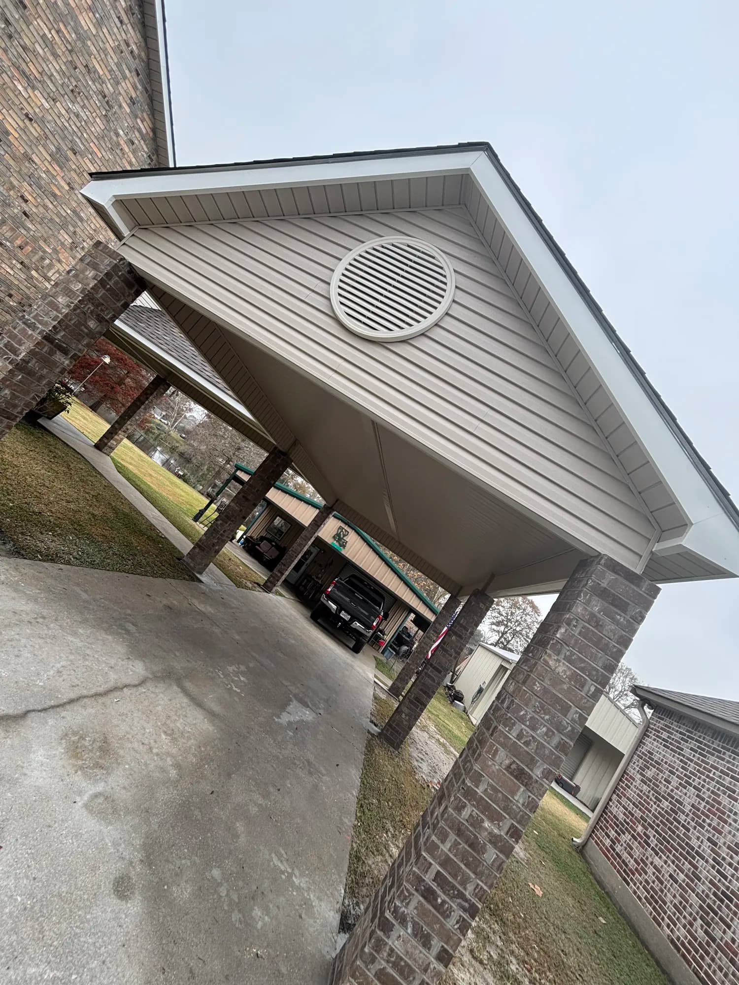 Ventress La Custom Gabled Carport Breezeway - view 5