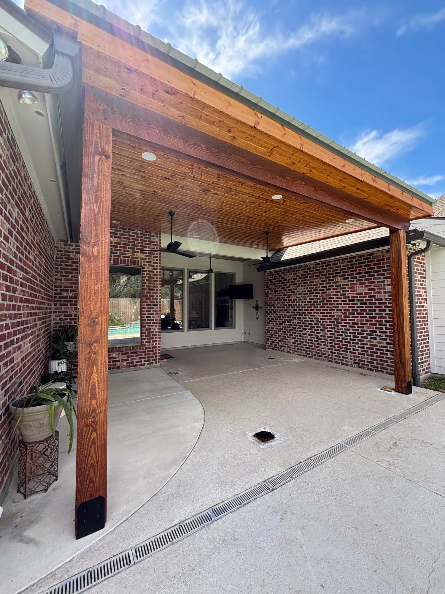 Youngsville Custom Lean To Patio Cover - view 1