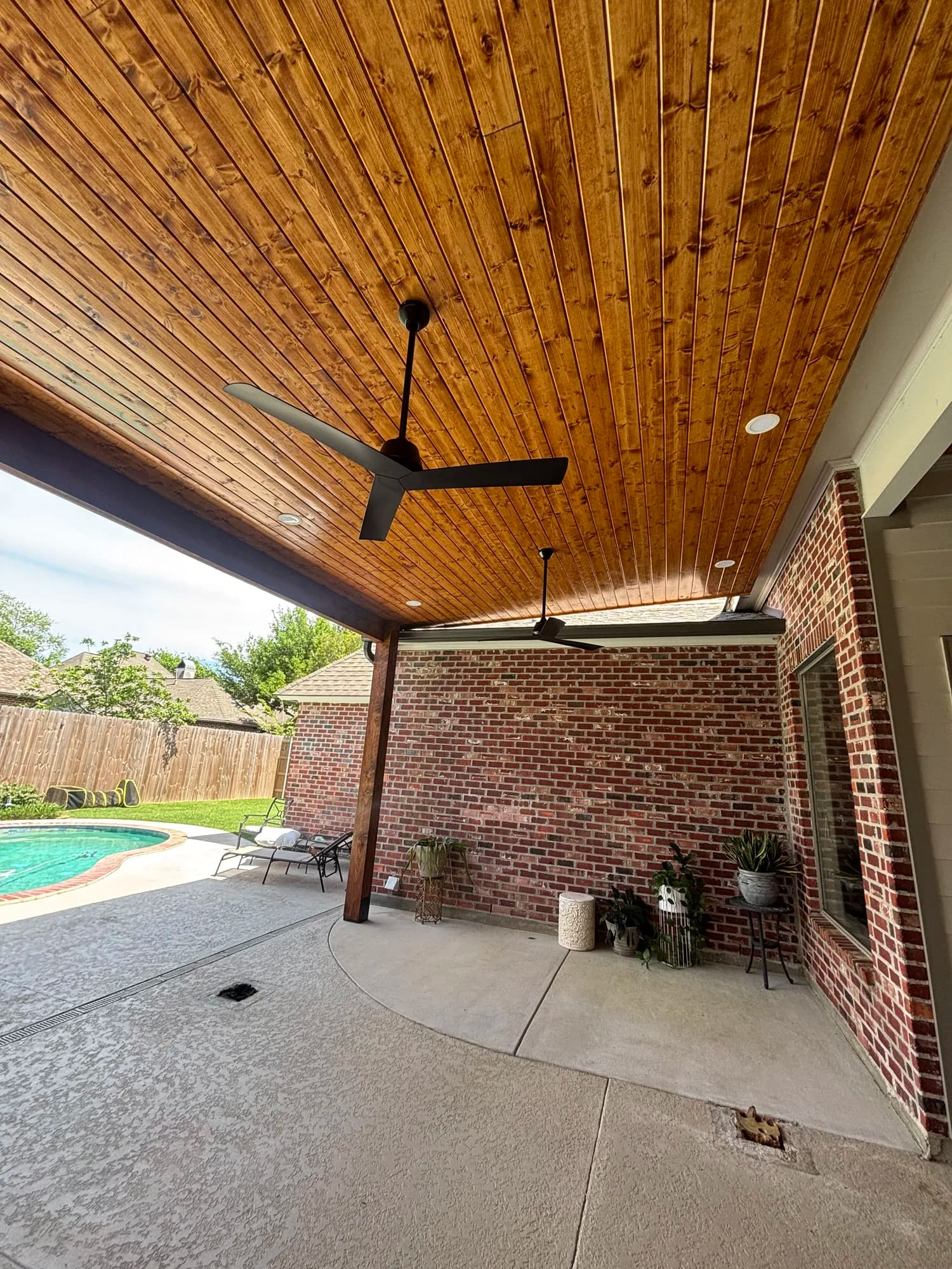 Youngsville Lean-To Patio Cover — Patio Covers project in Lafayette Area by The Cutting Edge Construction and Roofing