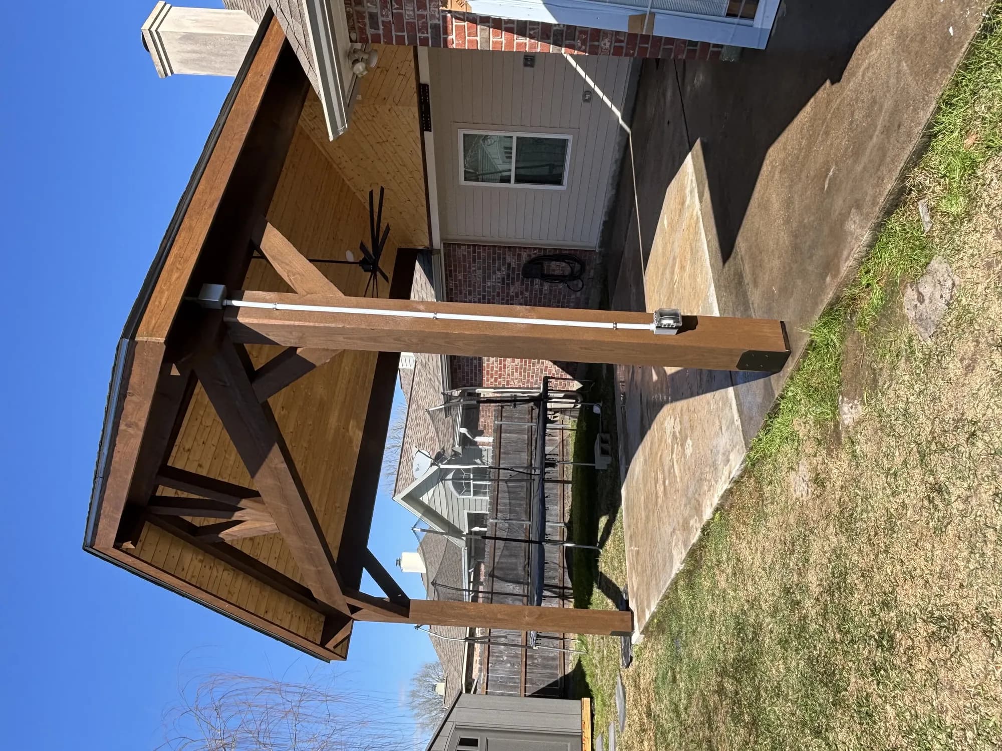 Lafayette Tie-In Gabled Pavilion — Pavilions project in Lafayette Area by The Cutting Edge Construction and Roofing