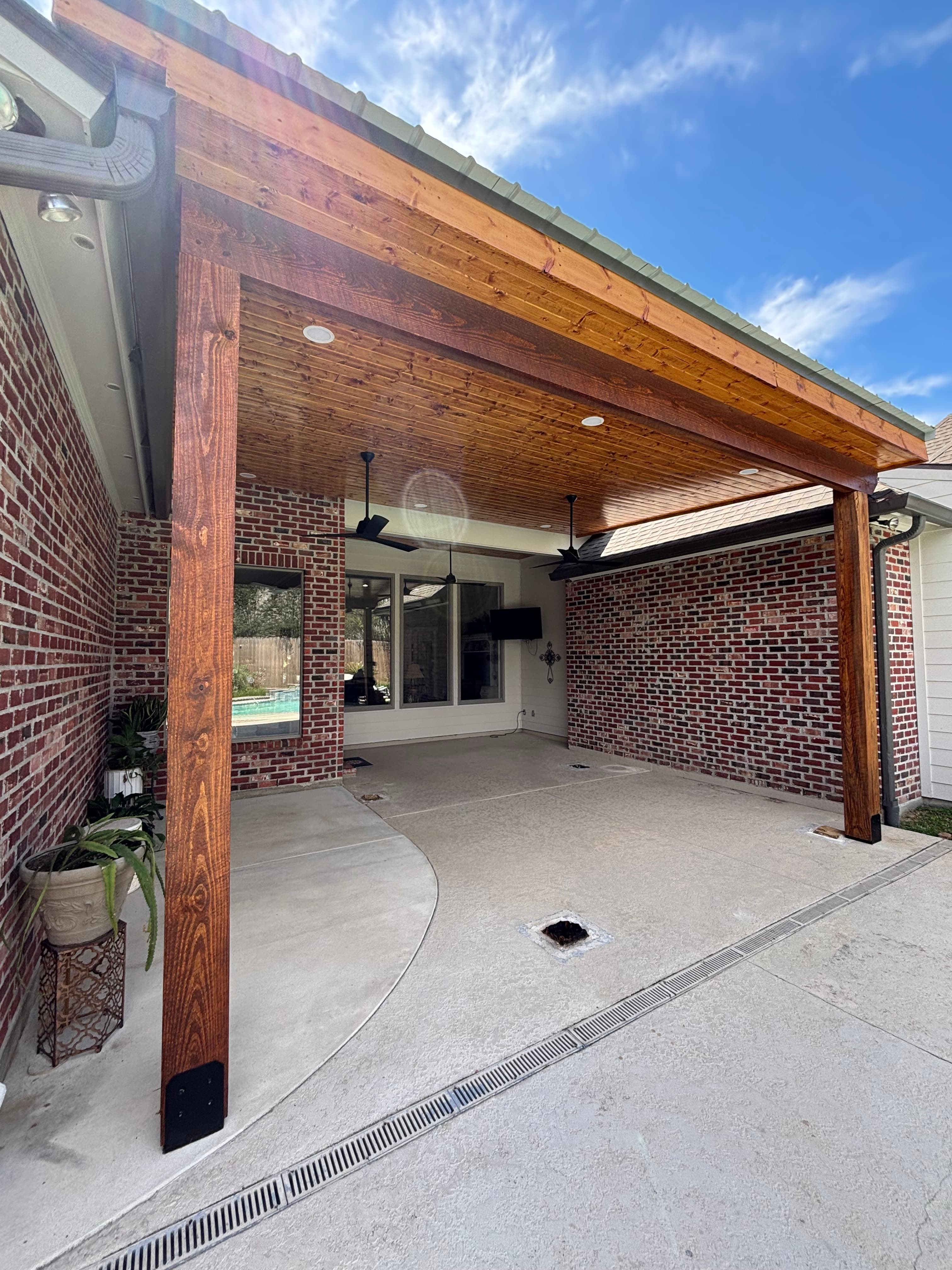 Youngsville Custom Lean To Patio Cover - view 1
